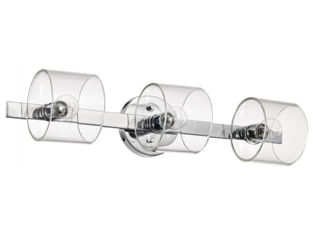 Marlowe 24  3 Lights Bathroom Vanity Light, Polished Nickel Finish Hot on Sale