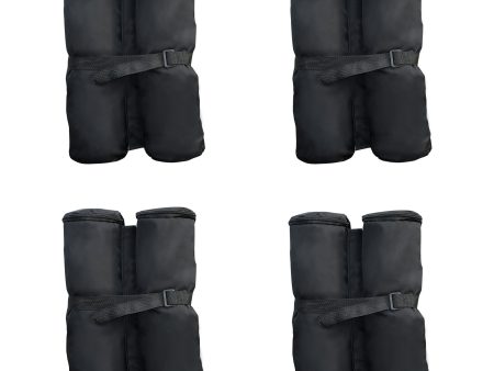 Easycomfort Set 4 Pesi per Gazebo in Tessuto Impermeabile da Riempire con 15kg di Sabbia o Ghiaia - Nero Hot on Sale