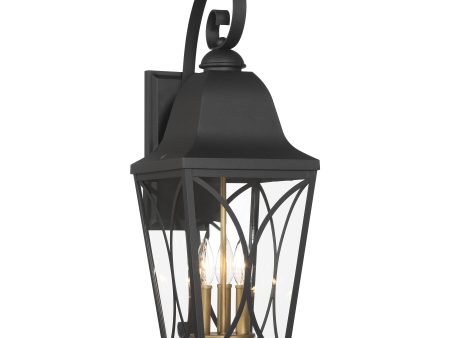 Cardigan 24  3 Lights Outdoor Wall Sconce Black Finish Hot on Sale