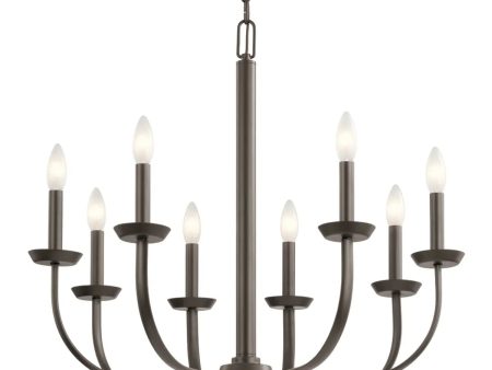 Kennewick 28  8-Light Chandelier, Olde Bronze Finish For Sale