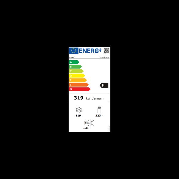 Frigorifero Combinato 342 Litri Candy CCE3T618FS (A185xL59,5xP66,8) Classe F Discount