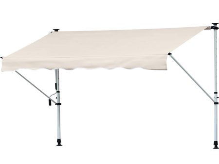 Easycomfort Tenda da Sole a Bracci 4x1.2m con Manovella e Struttura Telescopica, Cachi Supply