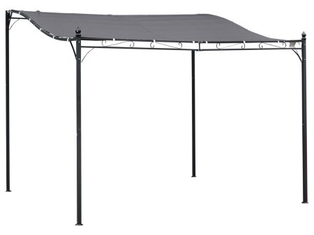 Easycomfort Gazebo Pergola 3x3m da Giardino con Tenda Impermeabile Grigia Online now