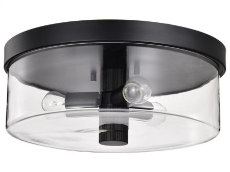 Clarksville 15  3 Lights Flush Mount Light, Matte Black Finish Online