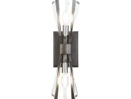 Elsa 22  2 Lights Wall Sconce Gray Finish Cheap