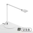 Mosso Pro White Contemporary LED Desk Lamp with Through-Table Mount and USB Port Online Hot Sale