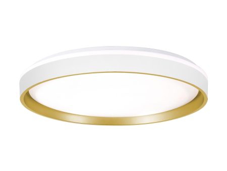 Rana 19   LED Flush Mount Light, White Finish on Sale