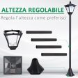 Easycomfort Lampada da Giardino Lampada da Terra LED da Esterno a Energia Solare Impermeabile IP44, 15x15x120 cm, Nero For Discount