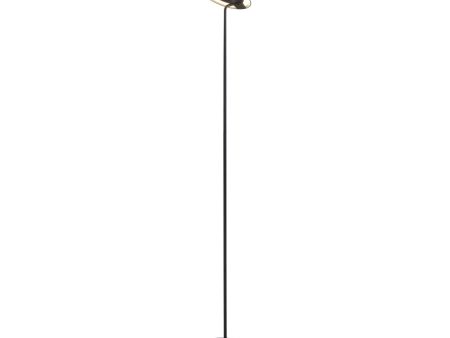 Royyo Matte Black with Oxford Felt Contemporary LED Floor Lamp with USB Port Fashion