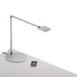 Mosso Pro Silver Contemporary LED Desk Lamp with Wireless Charging Base Supply