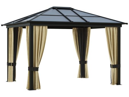 Easycomfort Gazebo da Giardino 3x3.6m in Alluminio con Zanzariera e Tetto in Policarbonato Online Sale