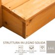 Easycomfort Ponticello di Legno da Esterni con Sponde in Canapa, Struttura in Legno d Abete, 150x58x58.5cm, Arancione Online