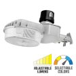 LED Street Light With Photocell, 32-80W, 12000Lm, 30K 40K 50K, Pole Mount, 120-277V, Silver For Sale