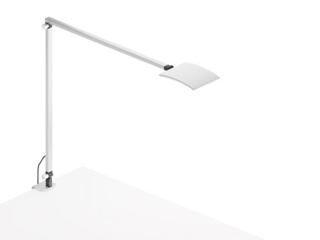 Mosso Pro White Contemporary LED Desk Lamp with One-Piece Desk Clamp Fashion