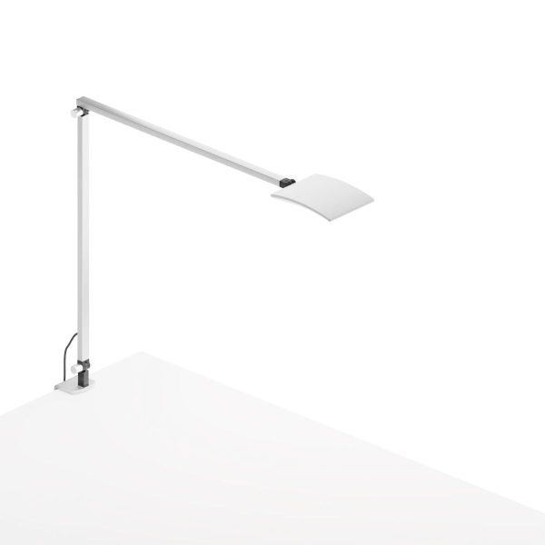 Mosso Pro White Contemporary LED Desk Lamp with One-Piece Desk Clamp Fashion